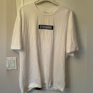 Rare Cotton Collegiate Block T-shirt White Gymshark Men’s Size L